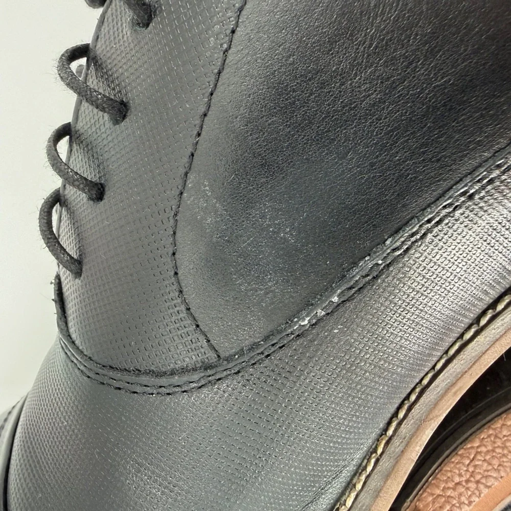 Steve Madden Mens Finnch 017 Black Leather Cap Toe Oxford‎ Dress Shoes Size 11